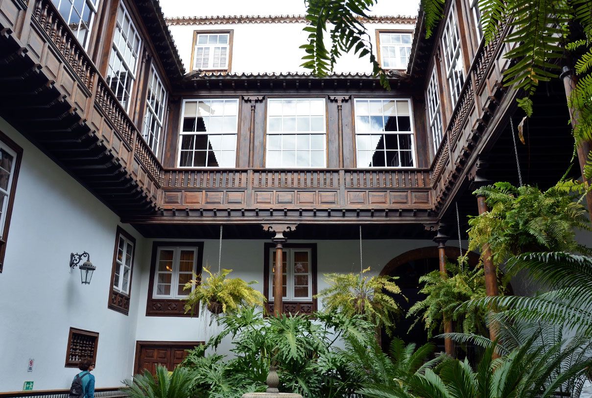 Patio interior, arquitectura típica en La Laguna